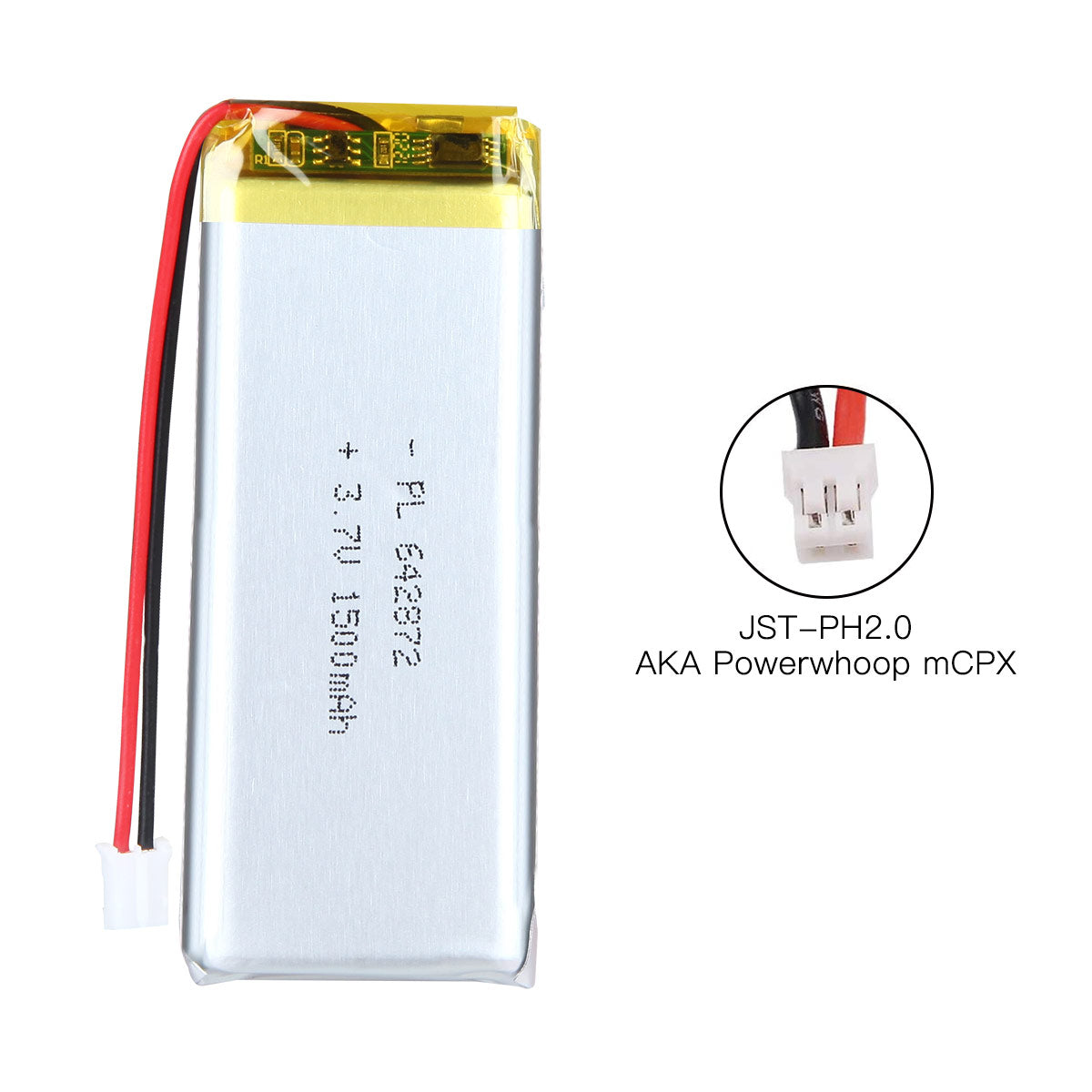 YDL 3.7V 1500mAh 642872 Rechargeable Lithium Polymer Battery Length 74mm
