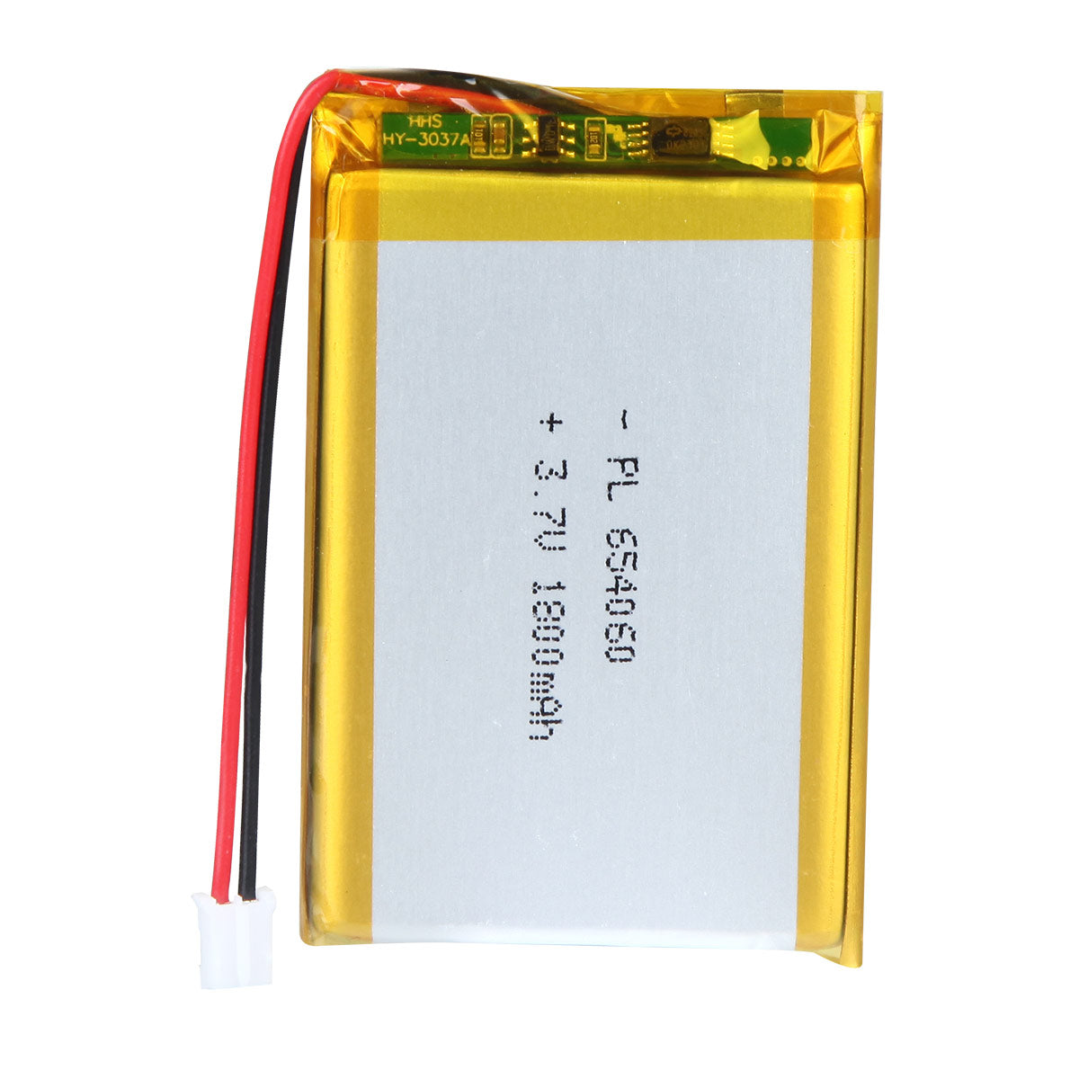 YDL 3.7V 1800mAh 654060 Rechargeable Lipo Battery with JST Connector - YDL Battery