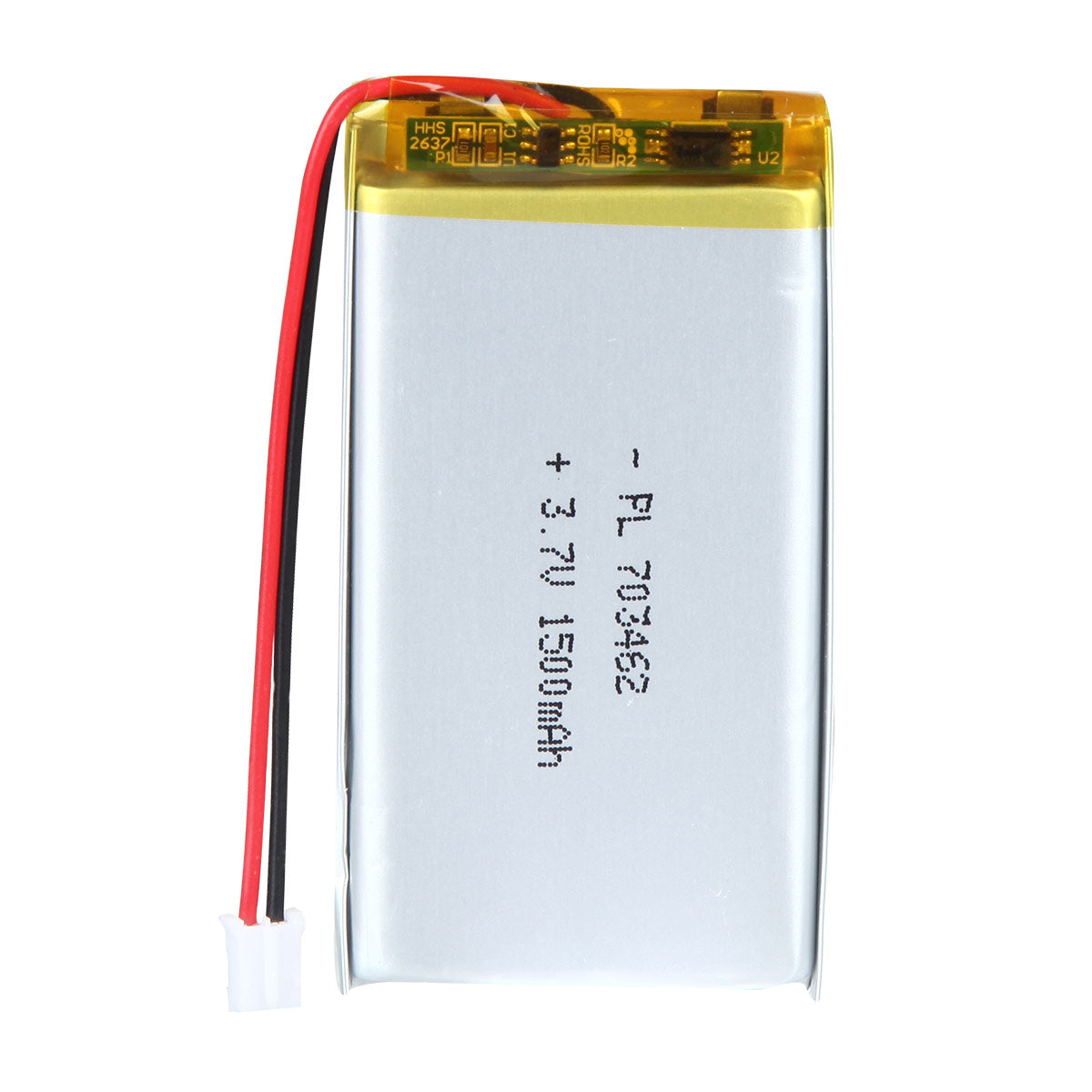 YDL 3.7V 1500mAh 703462 Batterie Lithium Polymère Rechargeable Longueur 64mm