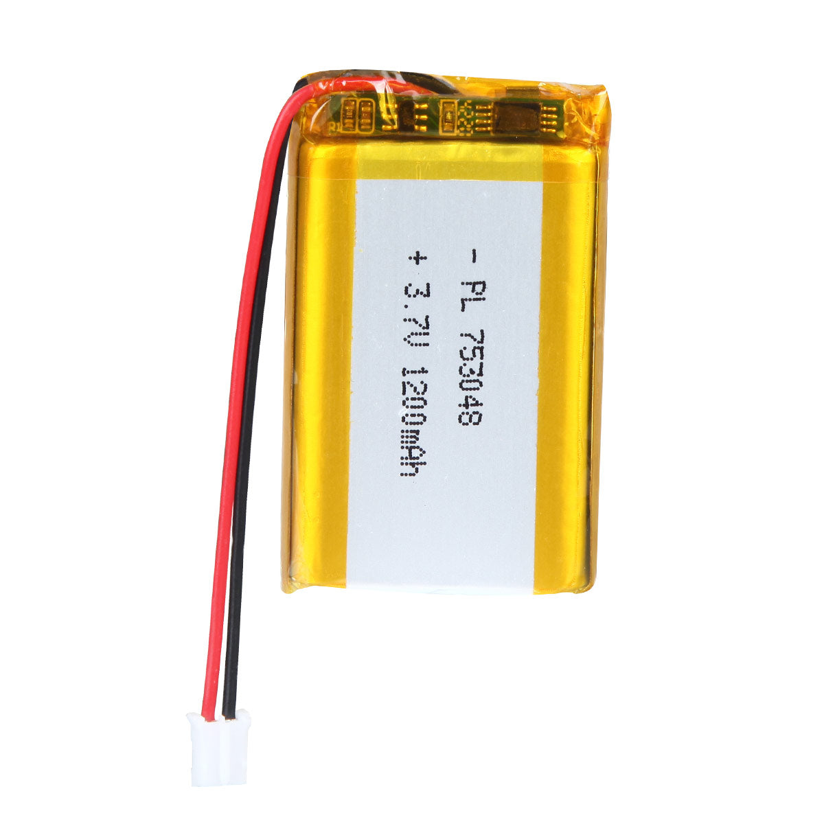 YDL 3.7V 1200mAh 753048 Batterie Lithium-Ion Polymère Rechargeable Longueur 50mm