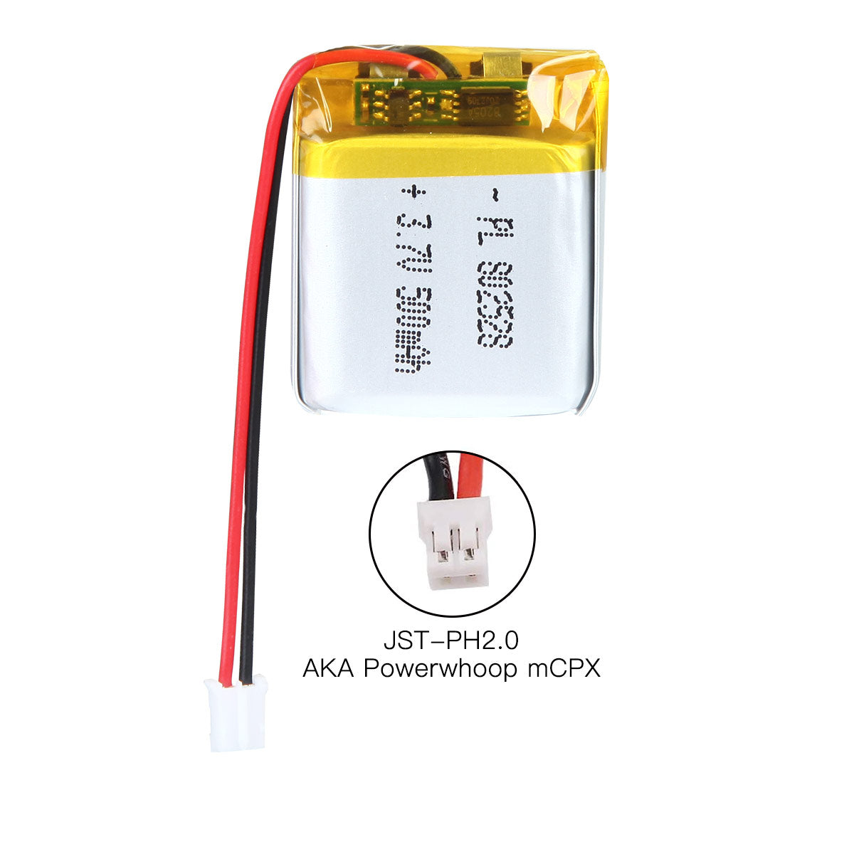 YDL 3.7V 480mAh 802528 Rechargeable Lipo Battery with JST Connector - YDL Battery