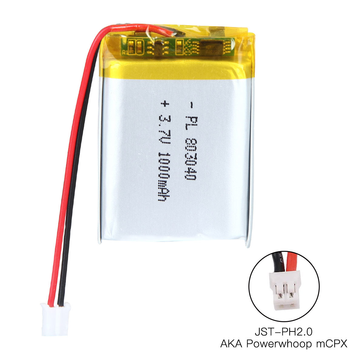 1000mAh 3.7V Lithium Polymer Battery 803040 | YDL Battery