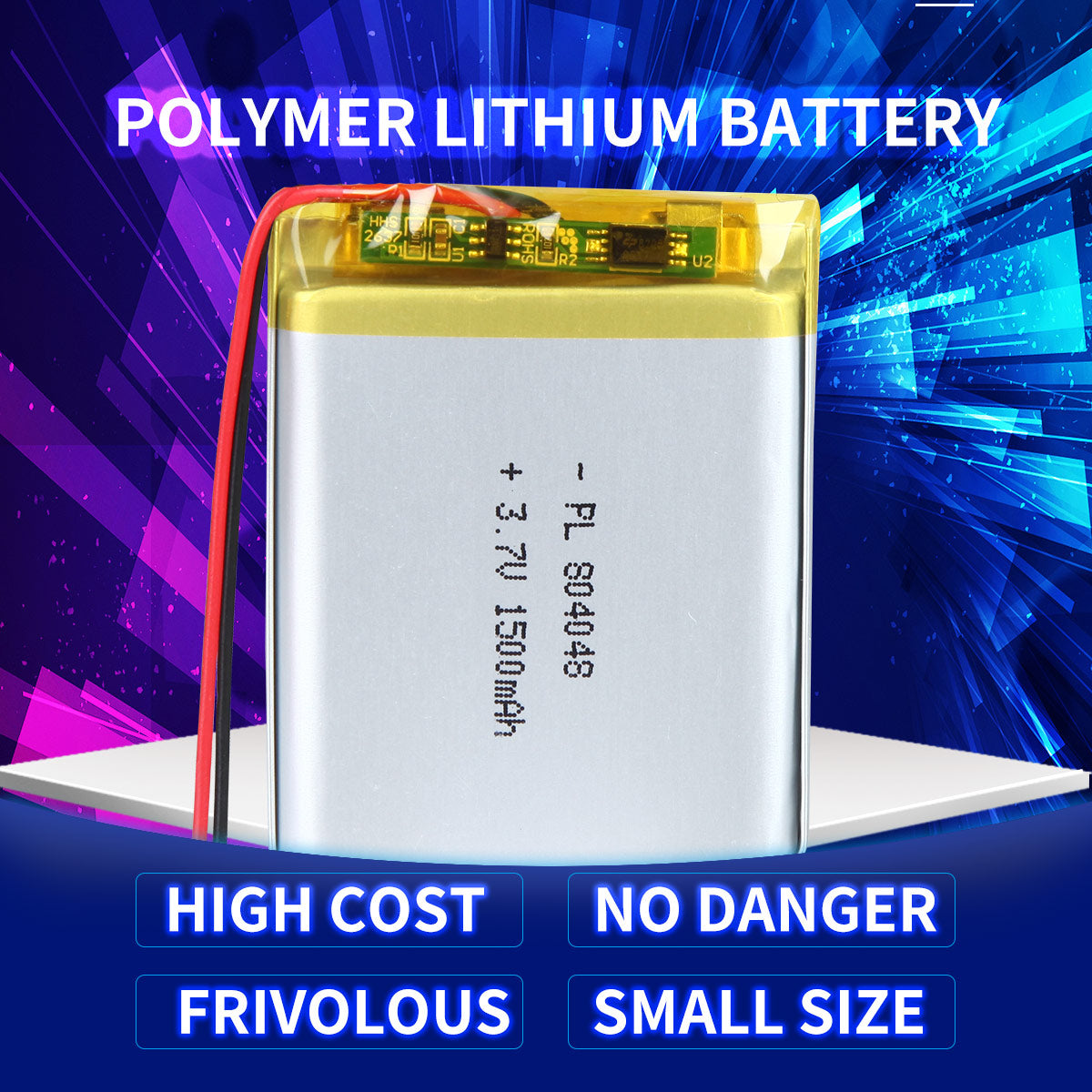 YDL 3.7V 1500mAh 804048 Rechargeable Lithium Polymer Battery