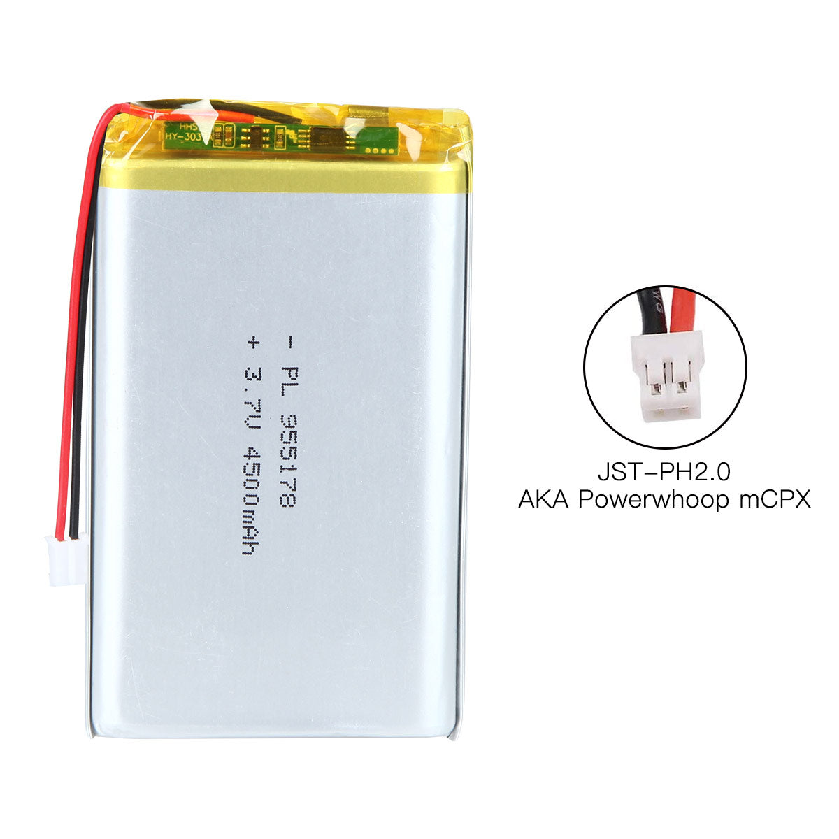 YDL 3.7V 4500mAh 955178 Rechargeable Lithium Polymer Battery Length 80mm