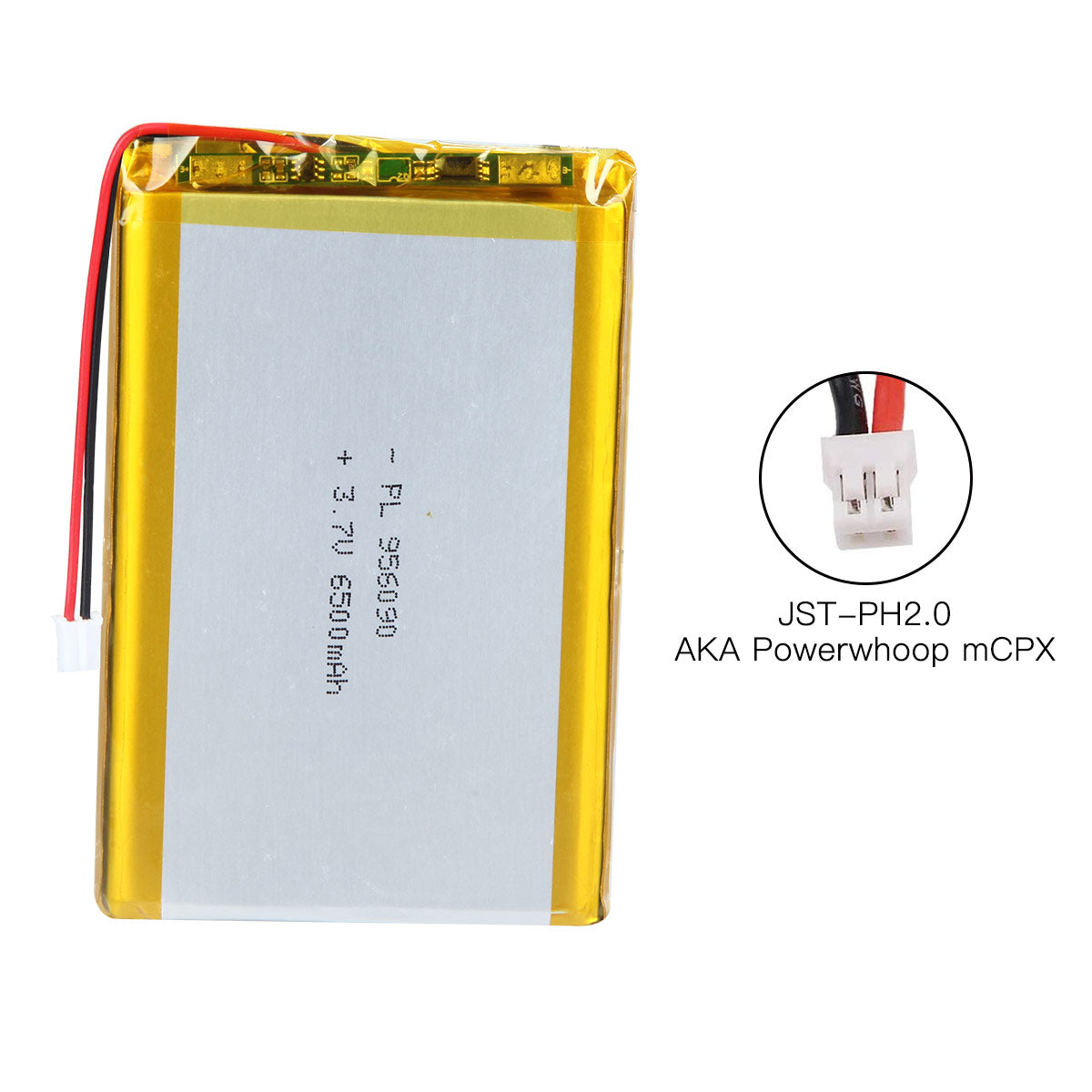 YDL 3.7V 6500mAh 956090 Rechargeable Lithium Polymer Battery Length 92mm
